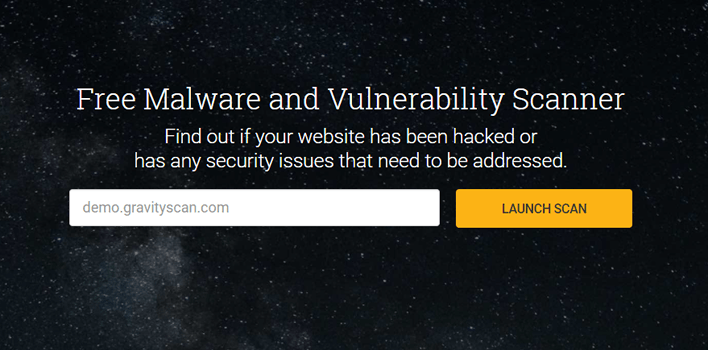 Procure por malwares e vulnerabilidades com Gravity Scan