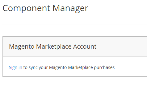 faça login com sua conta no marketplace
