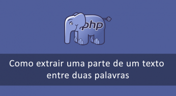 Como extrair uma parte de um texto entre duas palavras com PHP