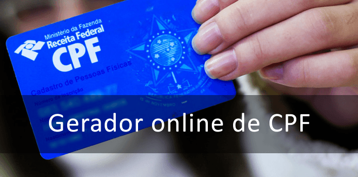 Gerador de CPF online válidos