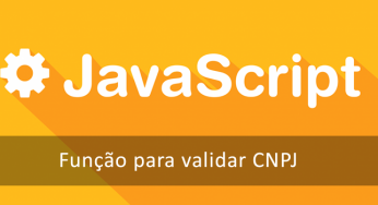 Função para validar CNPJ escrita em Javascript