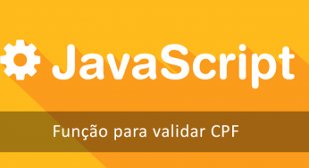 Função simples para validar CPF escrita em Javascript
