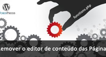 Remover o editor de conteúdo de algumas Páginas – WordPress
