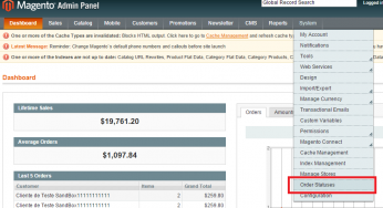 Quais são os Status de Pedidos no Magento