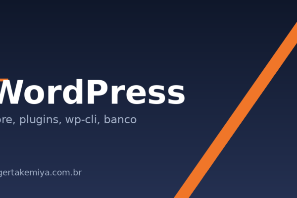 Capa da trilha de WordPress: core, plugins, wp-cli e banco